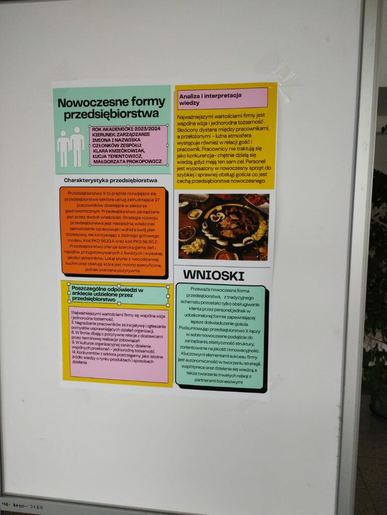 Plakat z sesji posterowej.